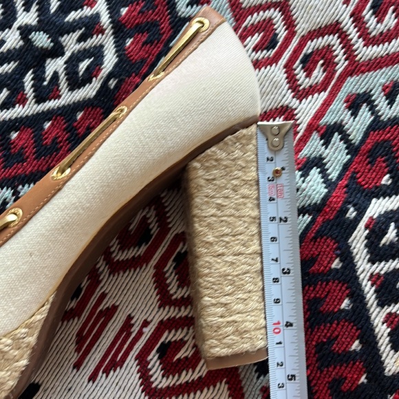 Milly for sperry top-sider canvas and leather espadrille heels size 9.5 - Picture 7 of 9